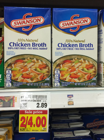 Swanson Chicken Noodle Soup
 Swanson Chicken Broth Coupon = $1 50 at Kroger Reg $2 89