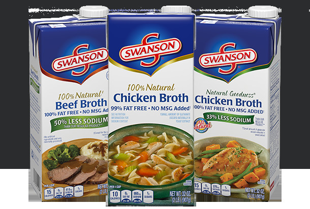 Swanson Chicken Noodle Soup
 RELIABLE SWANSON BROTHS AND STOCKS MEAN BUSINESS