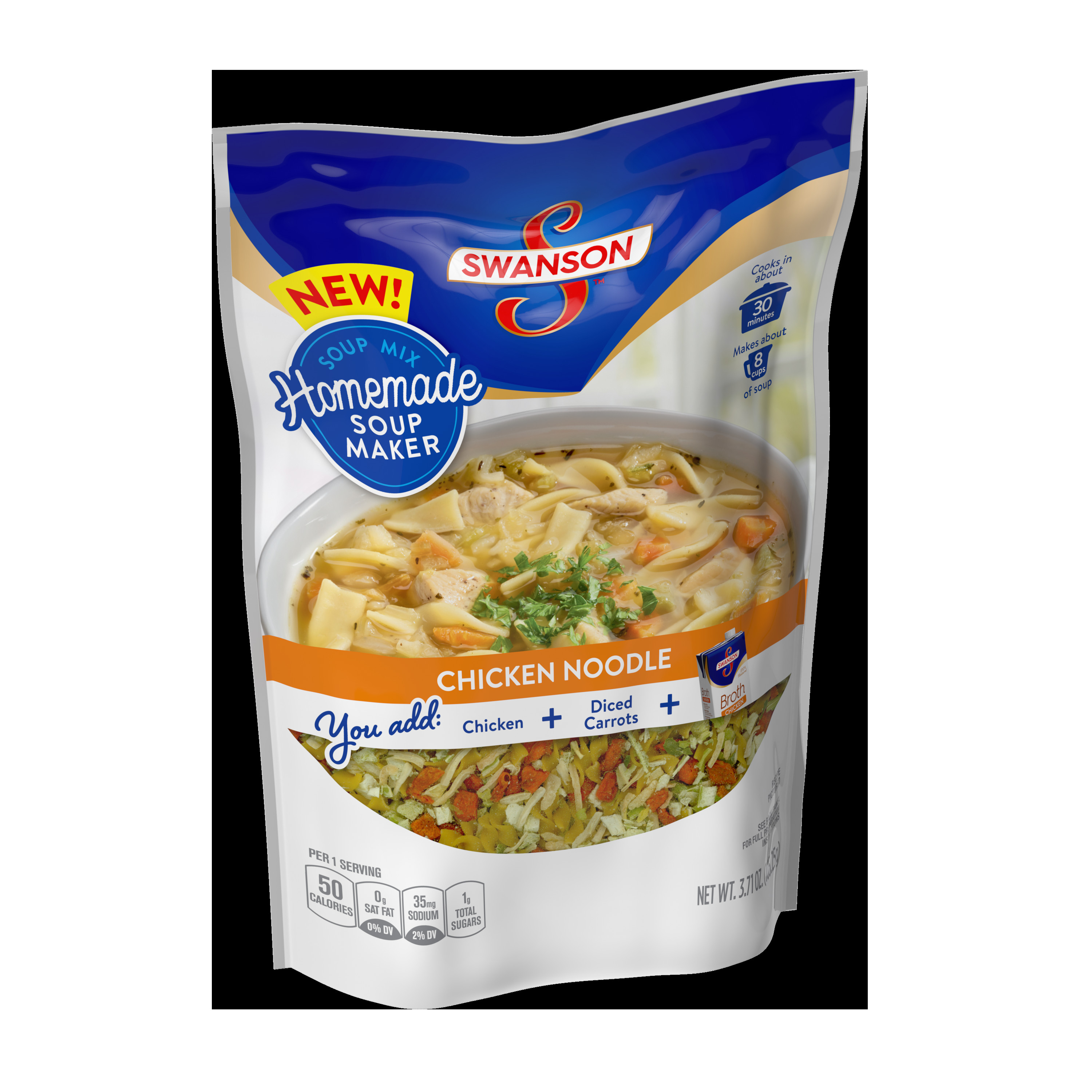 Swanson Chicken Noodle Soup
 Ve able Beef Noodle Soup Mix Swanson