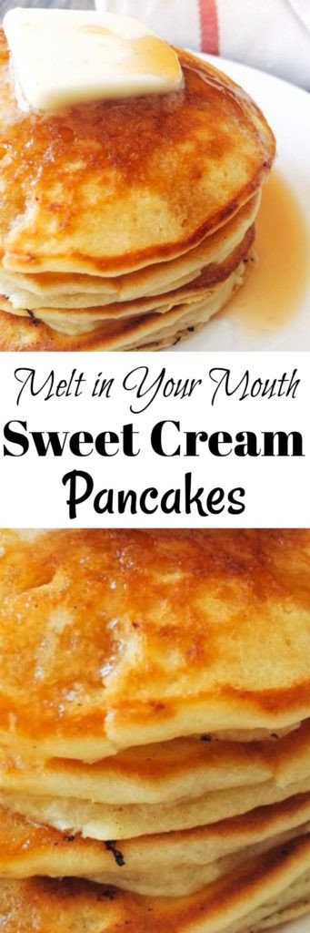 Sweet Cream Pancakes
 Melt in Your Mouth Sweet Cream Pancakes The Mommy Mouse