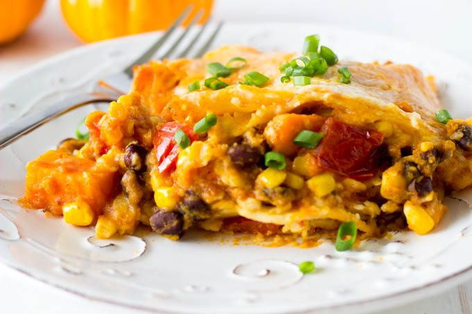 Sweet Potato And Black Bean Enchiladas
 Crockpot Black Bean and Sweet Potato Enchiladas Simple