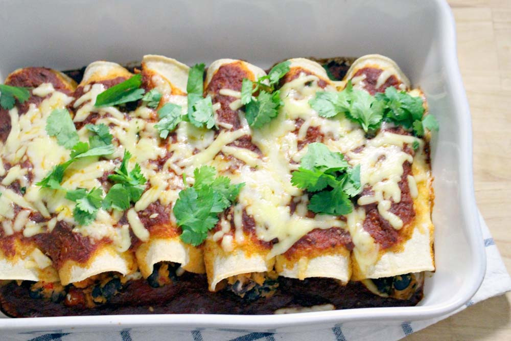 Sweet Potato And Black Bean Enchiladas
 Smoky Sweet Potato and Black Bean Enchiladas