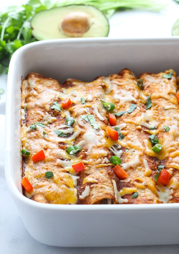 Sweet Potato And Black Bean Enchiladas
 sweet potato and black bean enchiladas