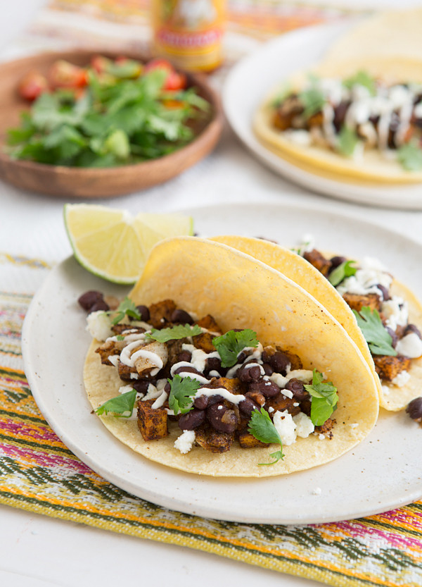 Sweet Potato And Black Bean Tacos
 Roasted Sweet Potato & Black Bean Tacos Recipe