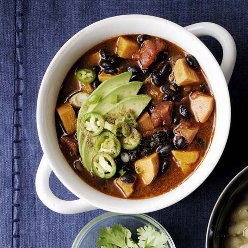 Sweet Potato Black Bean Chili
 Sweet Potato and Black Bean Chili