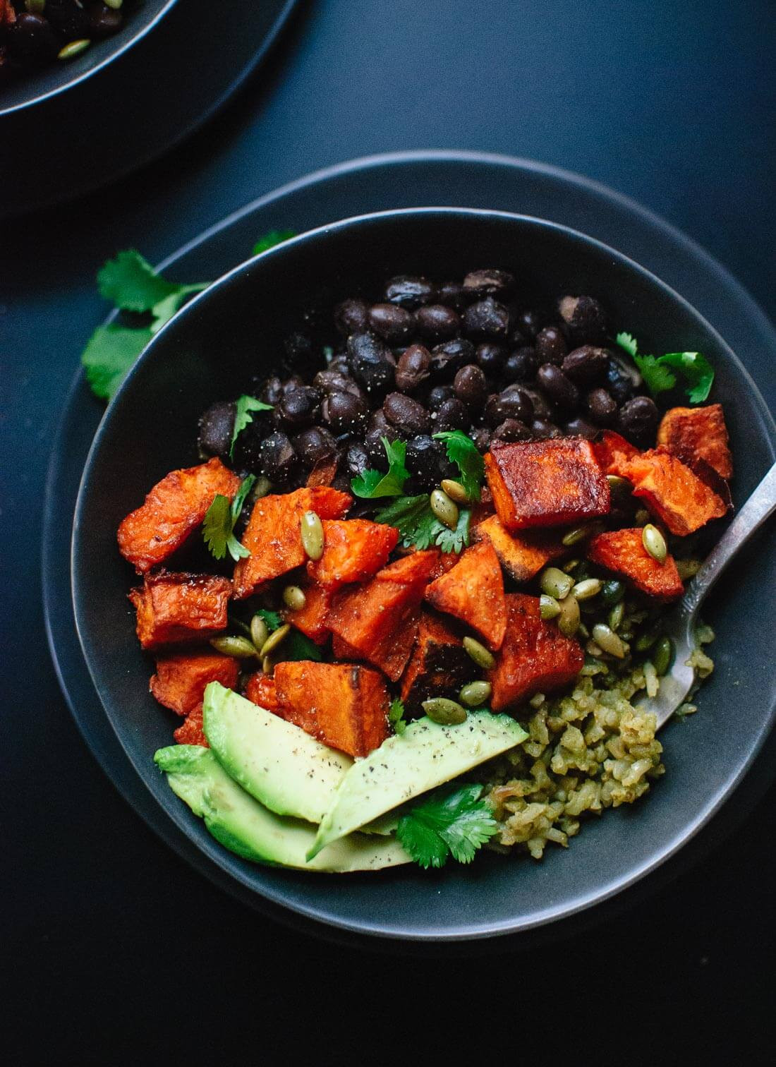 Sweet Potato Bowl
 Sweet Potato and Green Rice Burrito Bowls Cookie and Kate