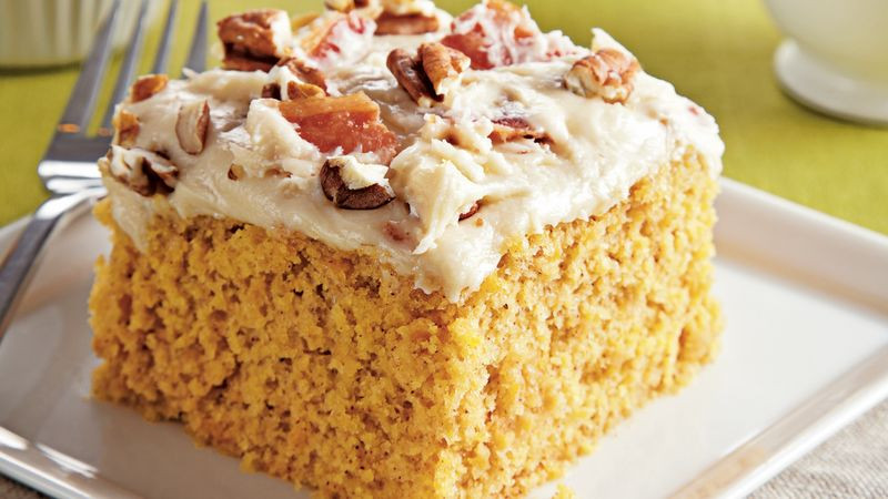 Sweet Potato Cake
 Sweet Potato Sheet Cake with Bacon Cream Cheese Frosting