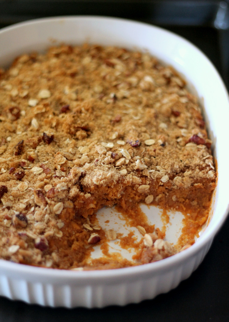 Sweet Potato Casserole Paula Deen
 sweet potato souffle with pecan topping