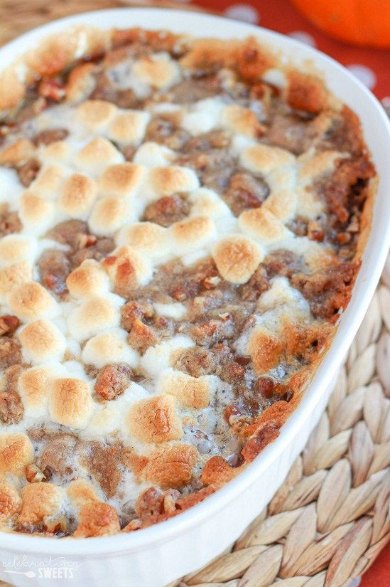 Sweet Potato Casserole With Marshmallows And Pecans
 sweet potato casserole with canned sweet potatoes