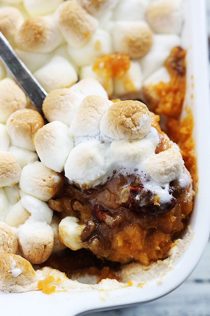 Sweet Potato Casserole With Marshmallows And Pecans
 Can d Pecan Sweet Potato Casserole