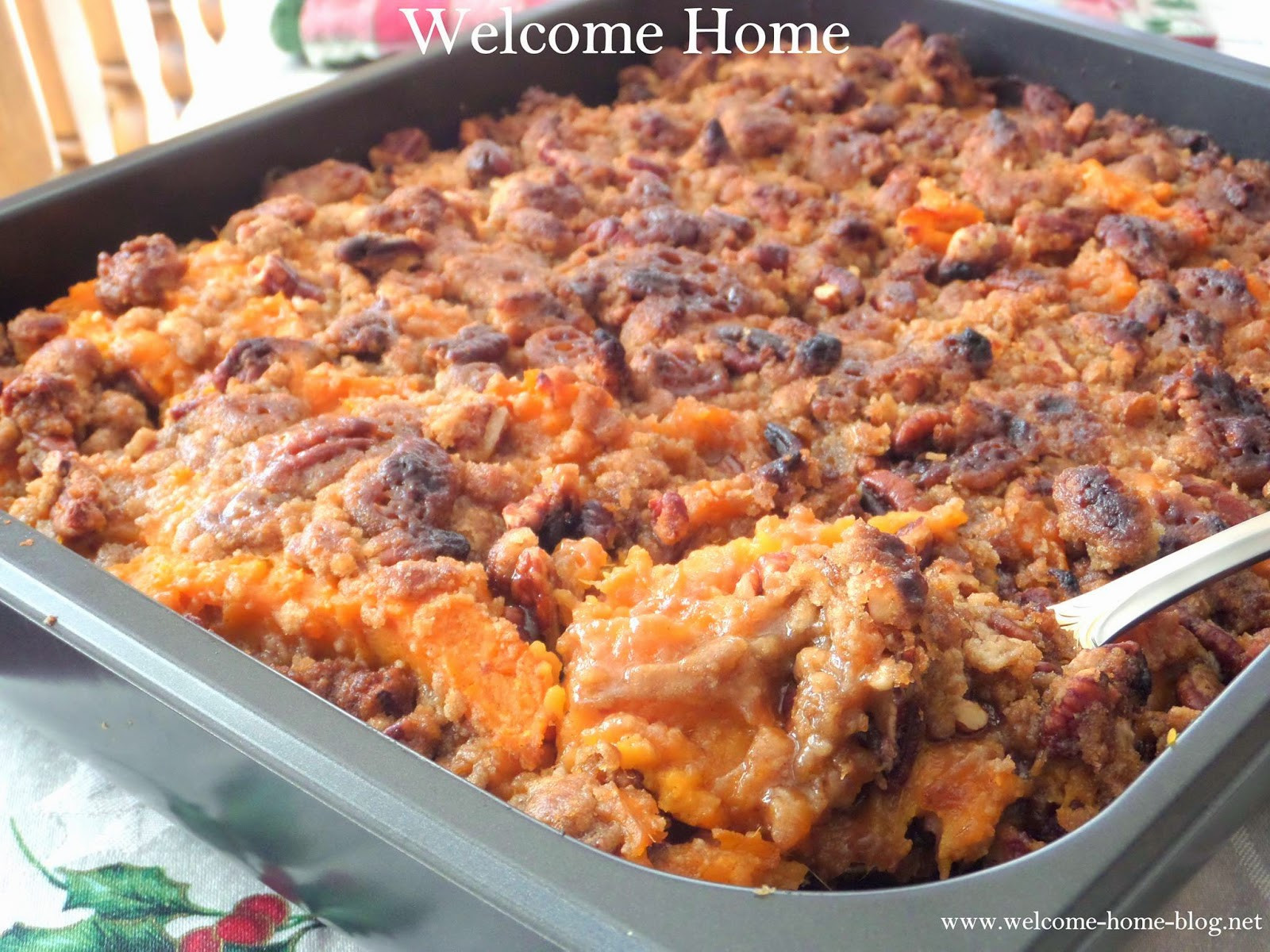 Sweet Potato Casserole With Pecans
 Wel e Home Blog ♥ Sweet Potato Casserole with Pecan Topping