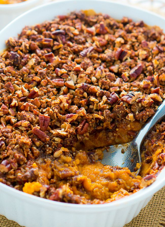 Sweet Potato Casserole With Pecans
 Healthy Sweet Potato Casserole with Pecan Topping