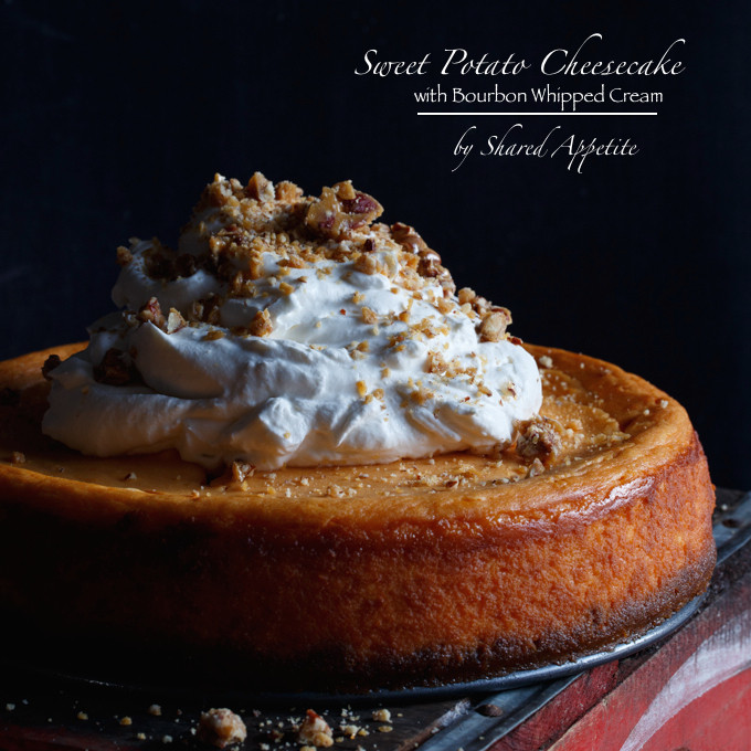 Sweet Potato Cheesecake
 Sweet Potato Cheesecake with Bourbon Whipped Cream