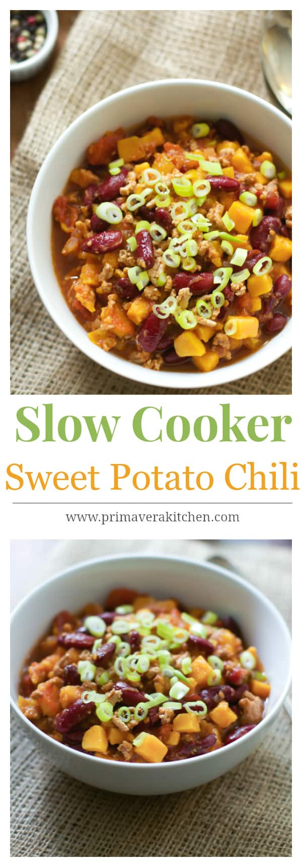 Sweet Potato Chili Slow Cooker
 Slow Cooker Sweet Potato Chili Primavera Kitchen