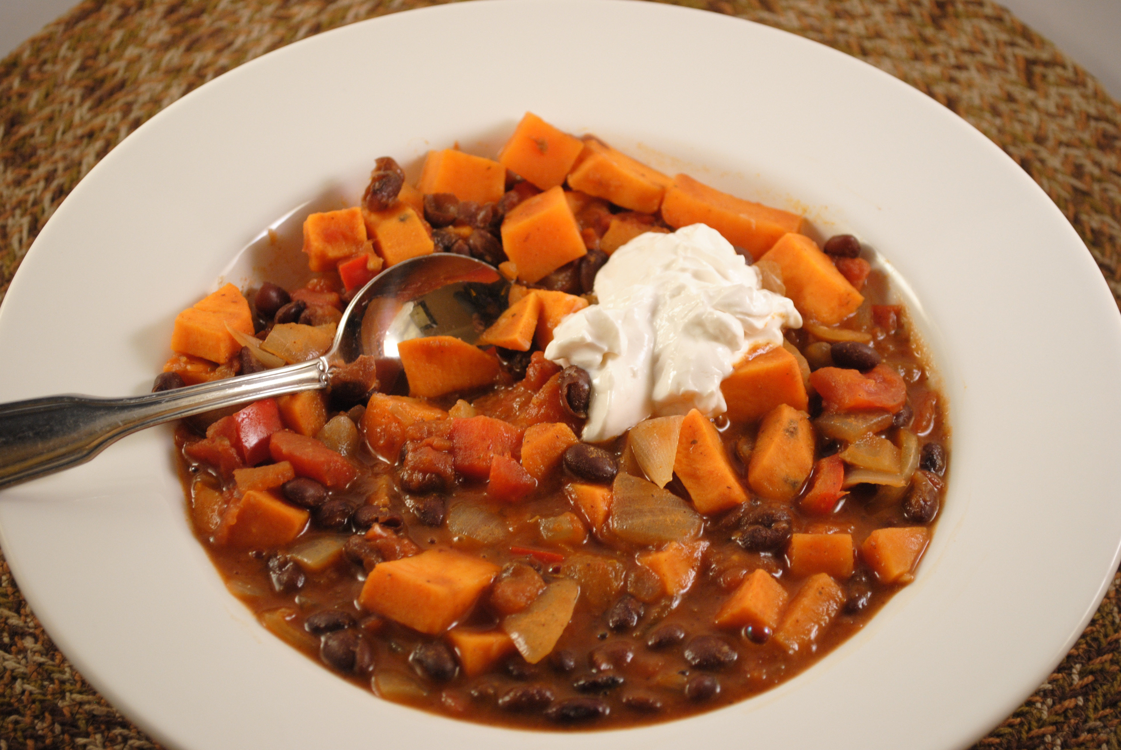 Sweet Potato Chili
 Black Bean and Sweet Potato Chili