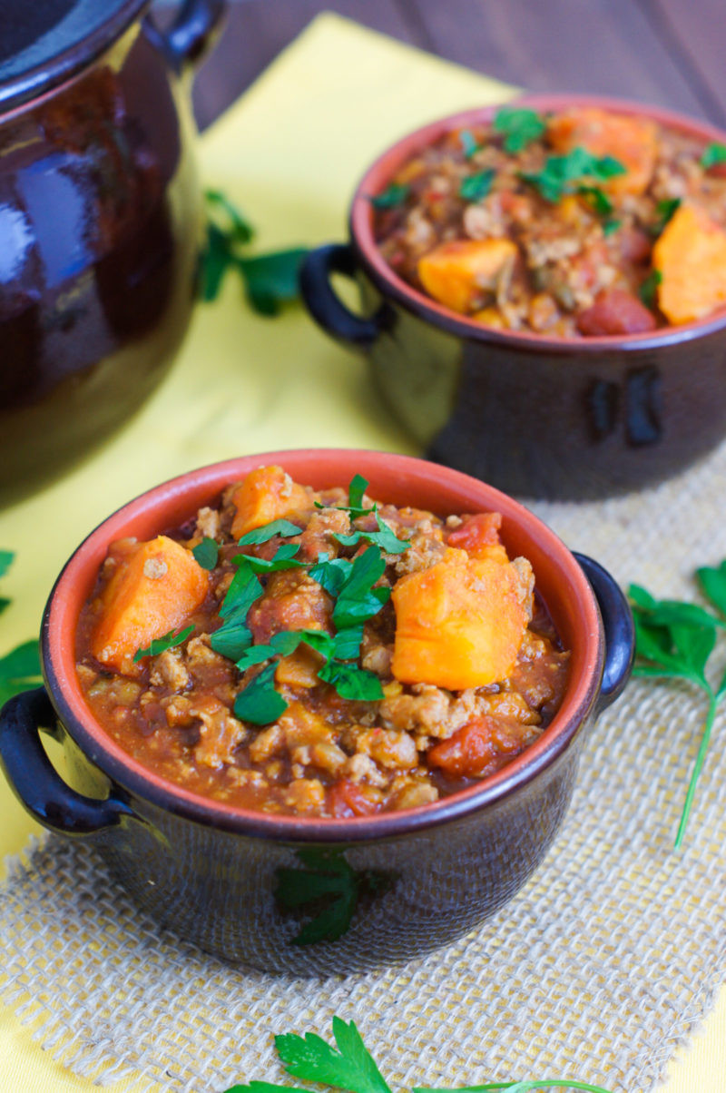 Sweet Potato Chili
 Slow Cooker Turkey and Sweet Potato Chili