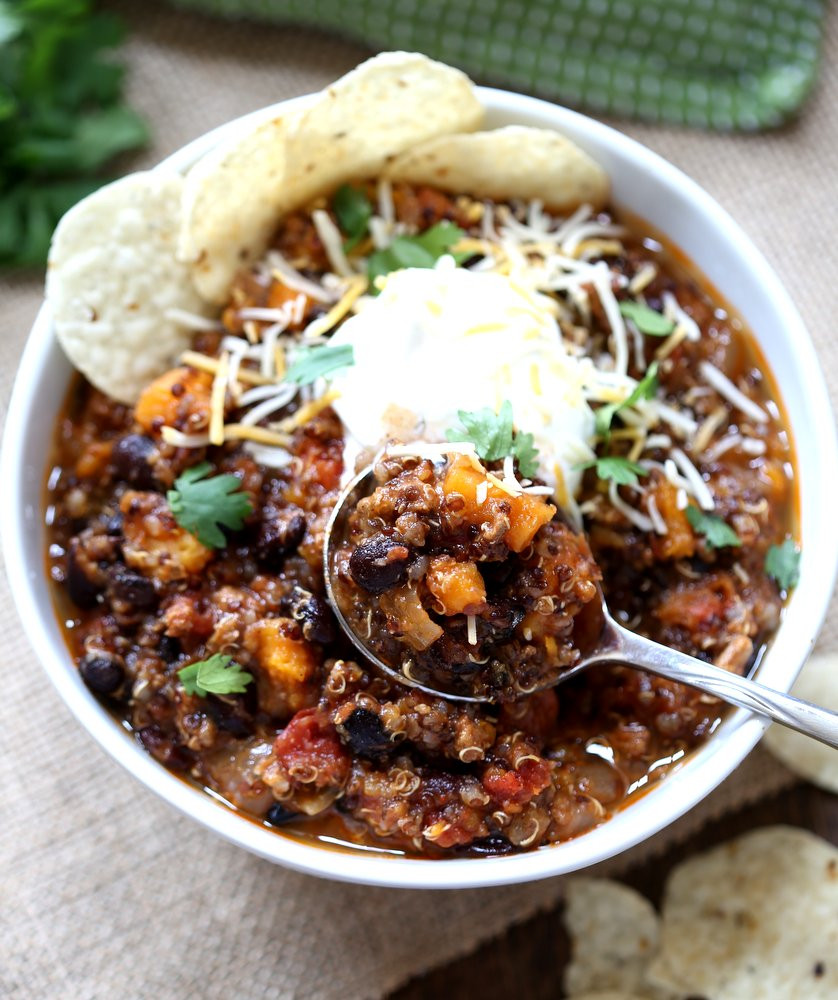 Sweet Potato Chili
 Slow Cooker Turkey Black Bean and Sweet Potato Chili