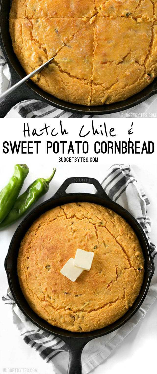 Sweet Potato Cornbread
 Hatch Chile Sweet Potato Cornbread Bud Bytes