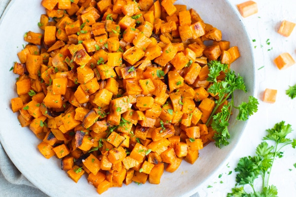 Sweet Potato Cubes
 Roasted Sweet Potato Cubes