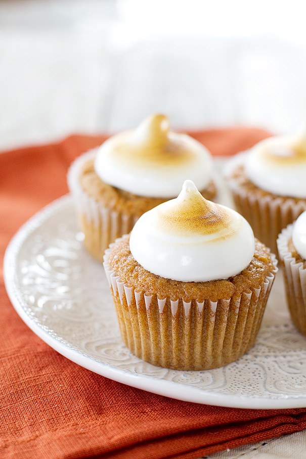 Sweet Potato Cupcakes
 Sweet Potato Cupcakes with Toasted Marshmallow Frosting