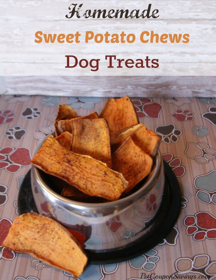 Sweet Potato Dog Treats
 Homemade Sweet Potato Chews Dog Treats They are made with