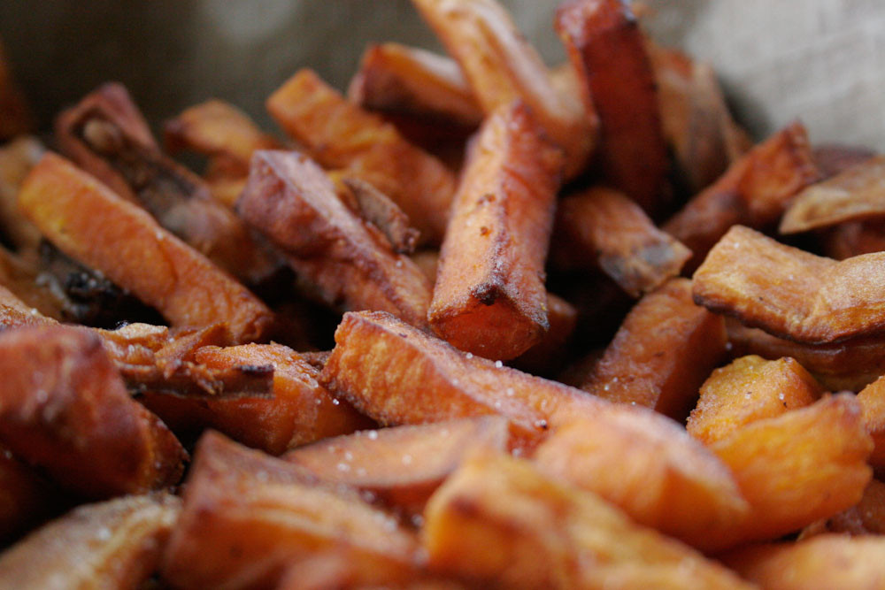 Sweet Potato Fries Deep Fried
 Sweet Potato Fries Double Fried Goodness