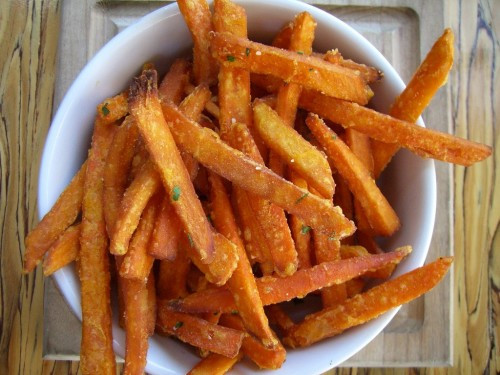 Sweet Potato Fries Deep Fried
 deep fried sweet potato french fries