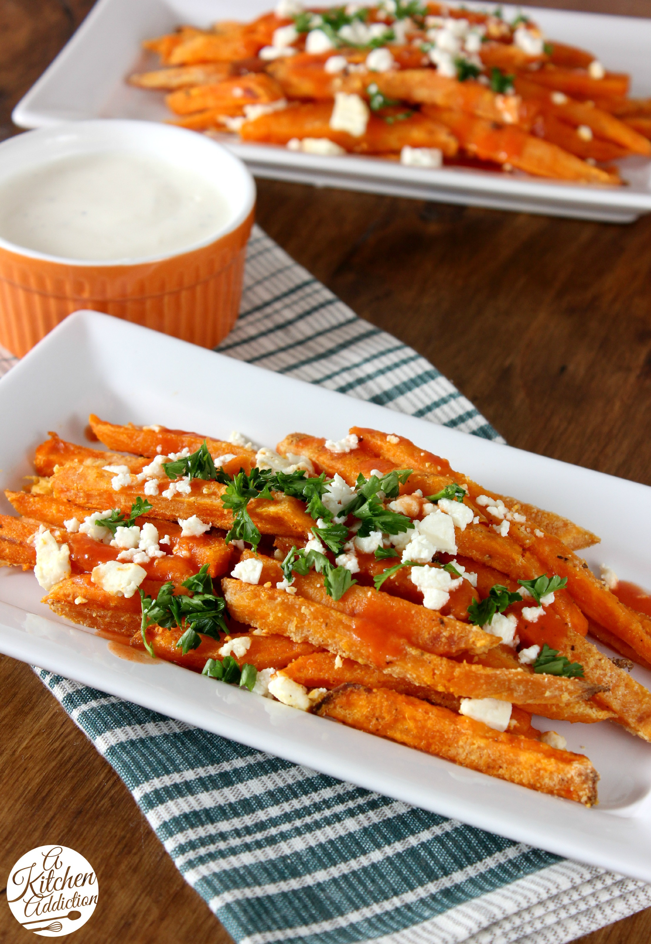 Sweet Potato Fries Recipe
 Buffalo Sweet Potato Fries A Kitchen Addiction