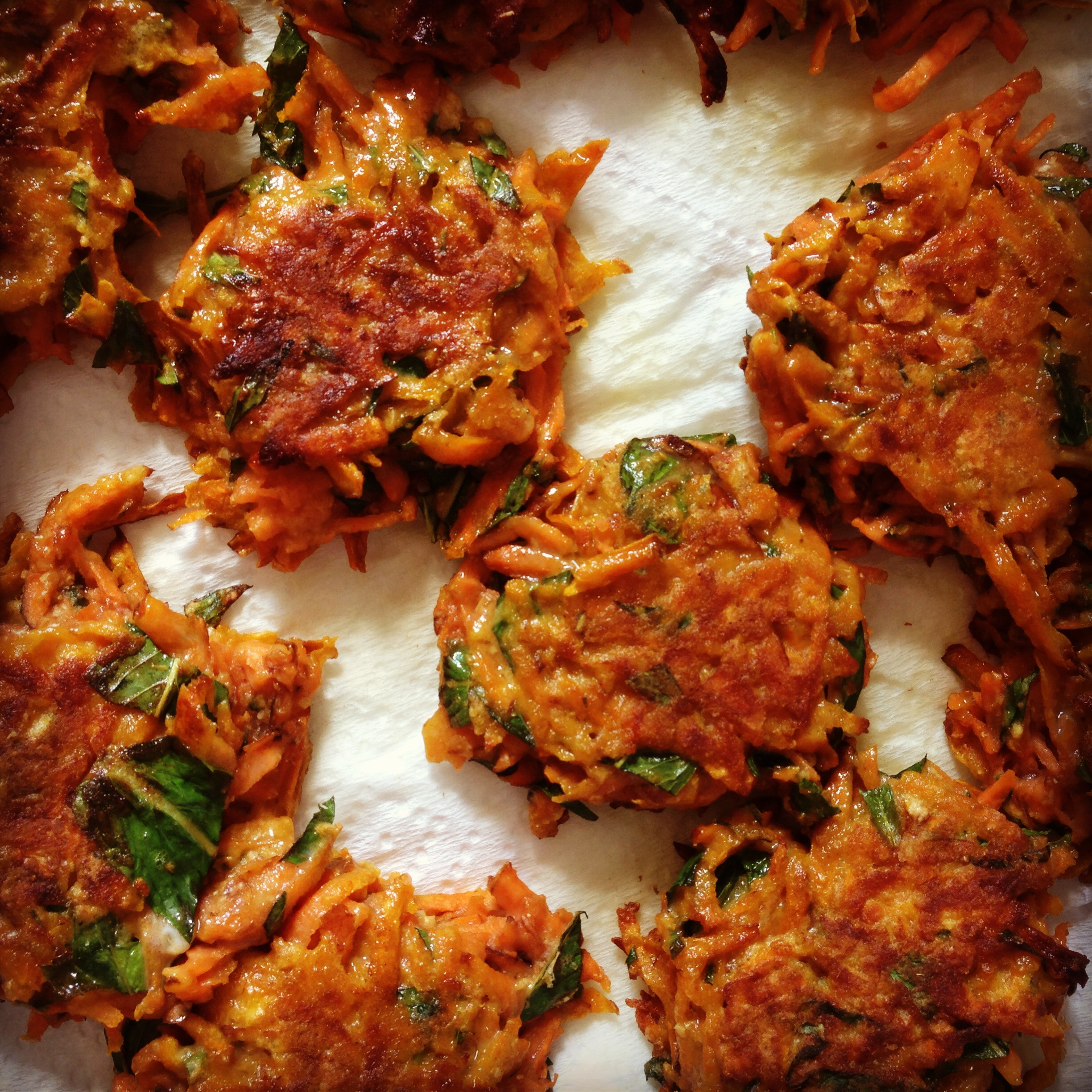 Sweet Potato Fritters
 sweet potato fritters w avocado salsa my lovely little