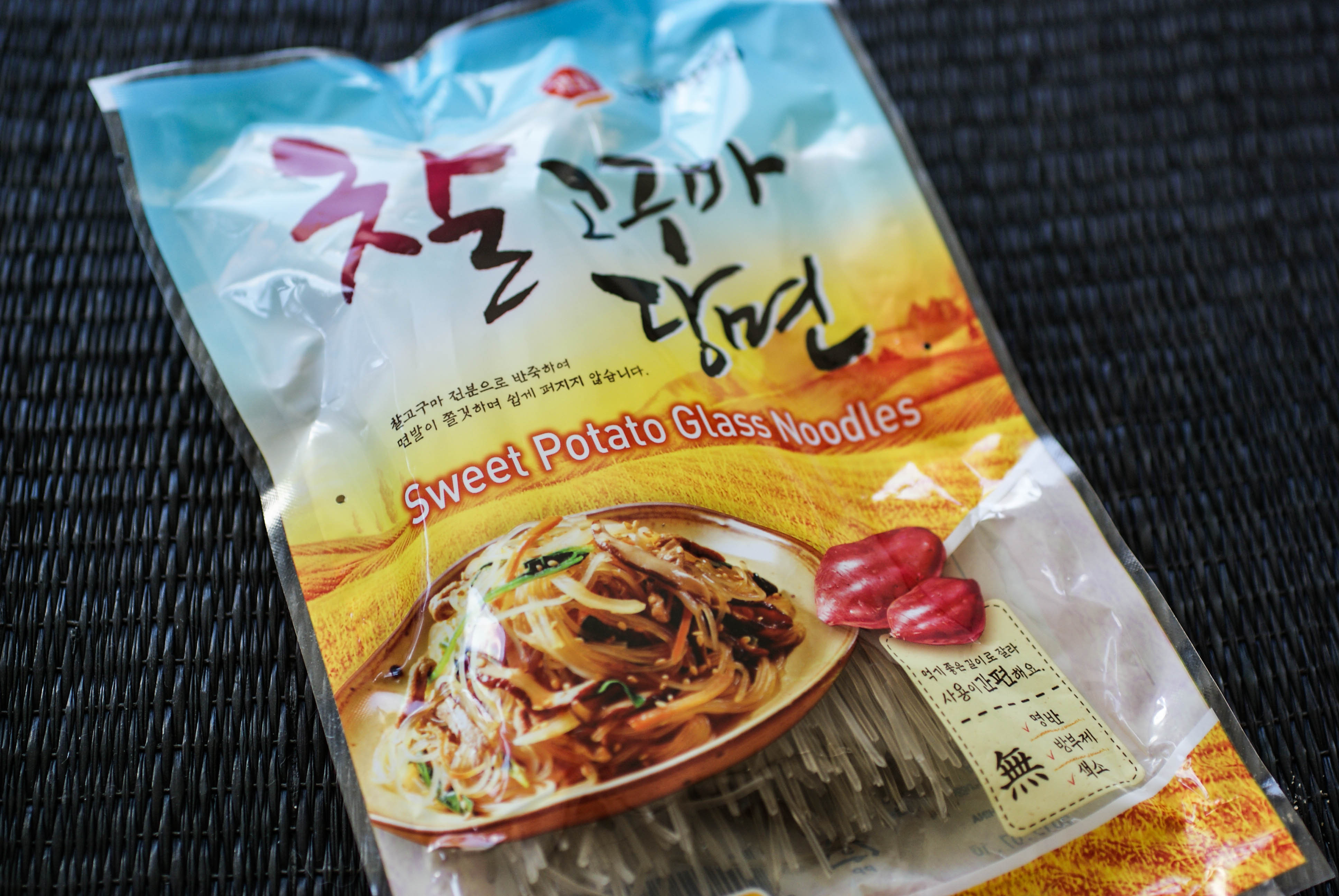 Sweet Potato Glass Noodles
 Korean Sweet Potato Glass Noodles Jap Chae w chicken