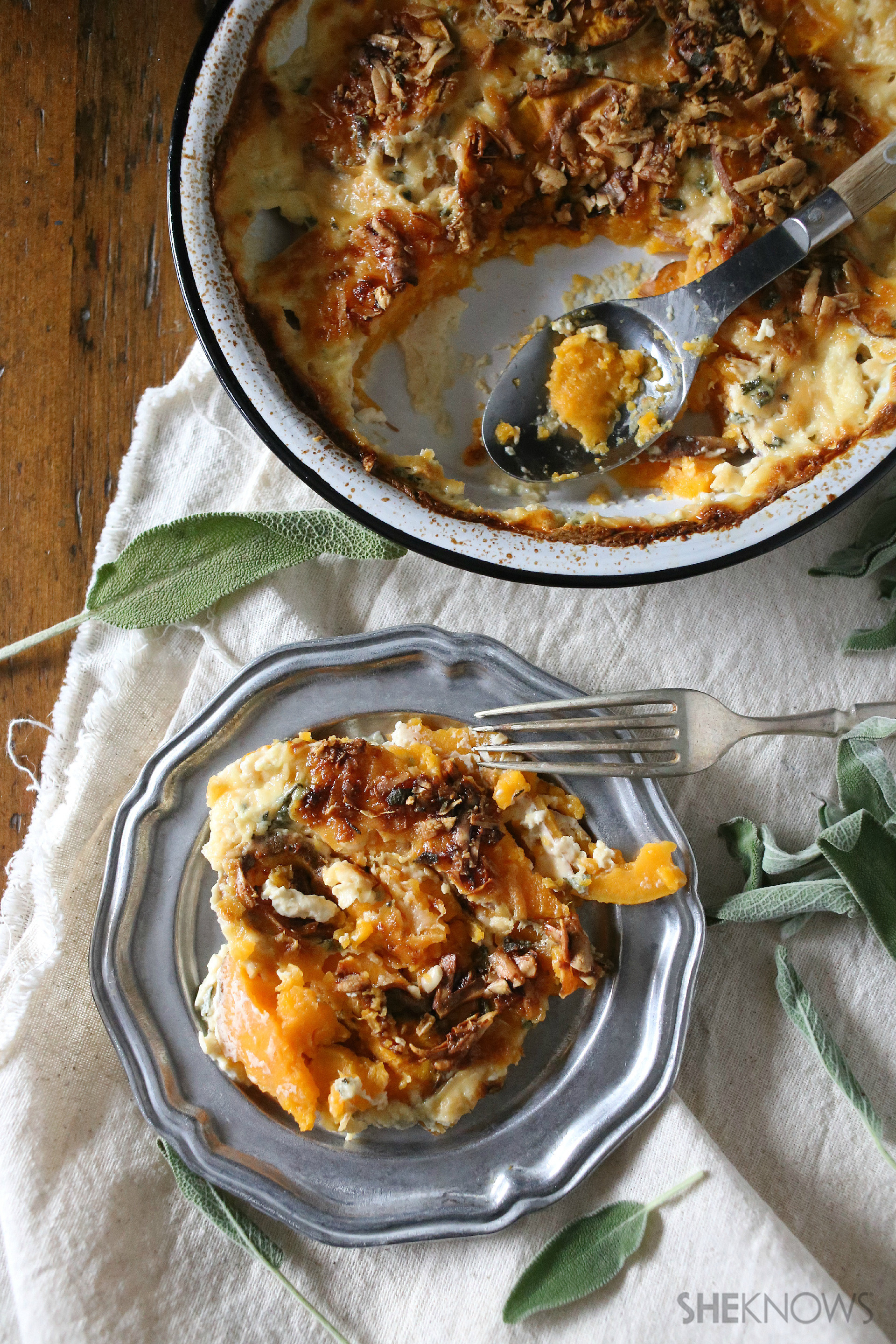 Sweet Potato Gratin
 Sweet potato gratin with smoked Gouda is the perfect side dish