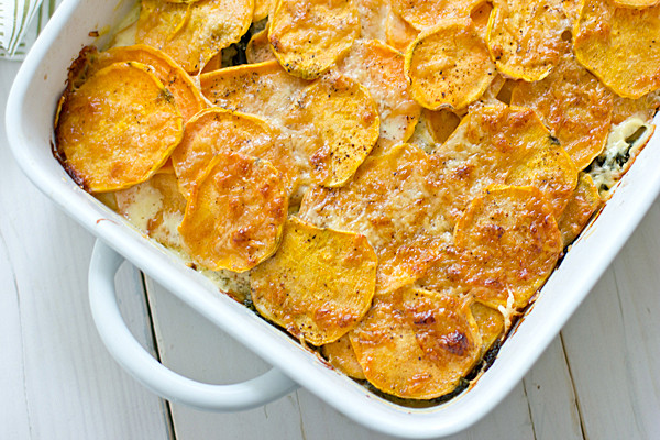 Sweet Potato Gratin
 Sweet Potato & Kale Gratin Recipe