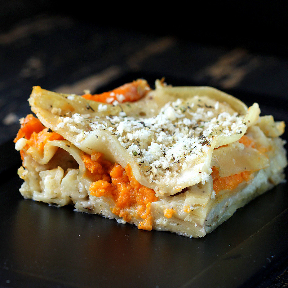 Sweet Potato Lasagna
 Vegan Lasagna Bechamel with Sweet Potato and Cauliflower