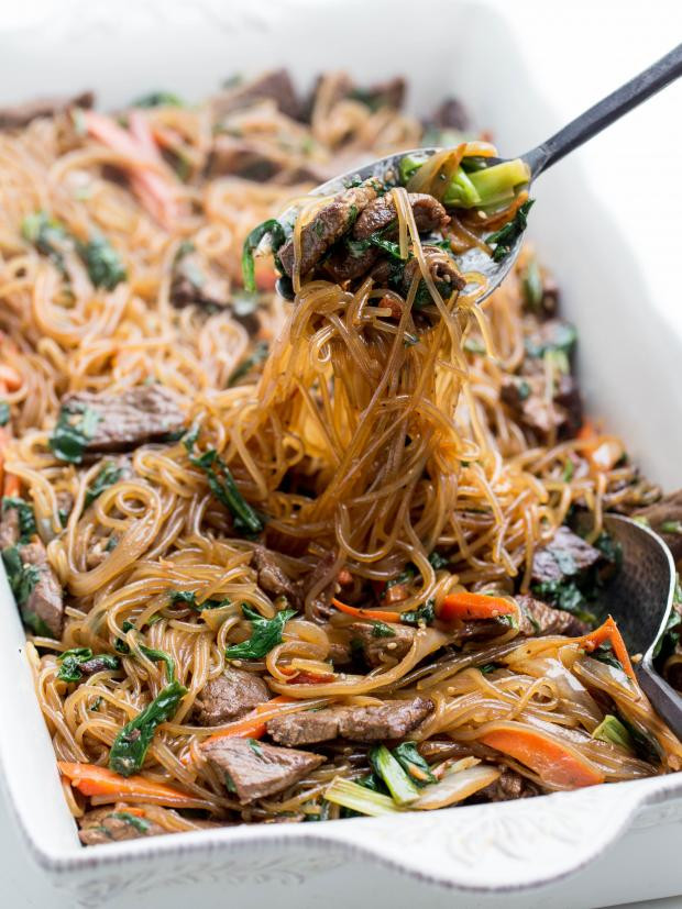 Sweet Potato Noodles
 Korean Stir Fried Sweet Potato Noodles Recipe