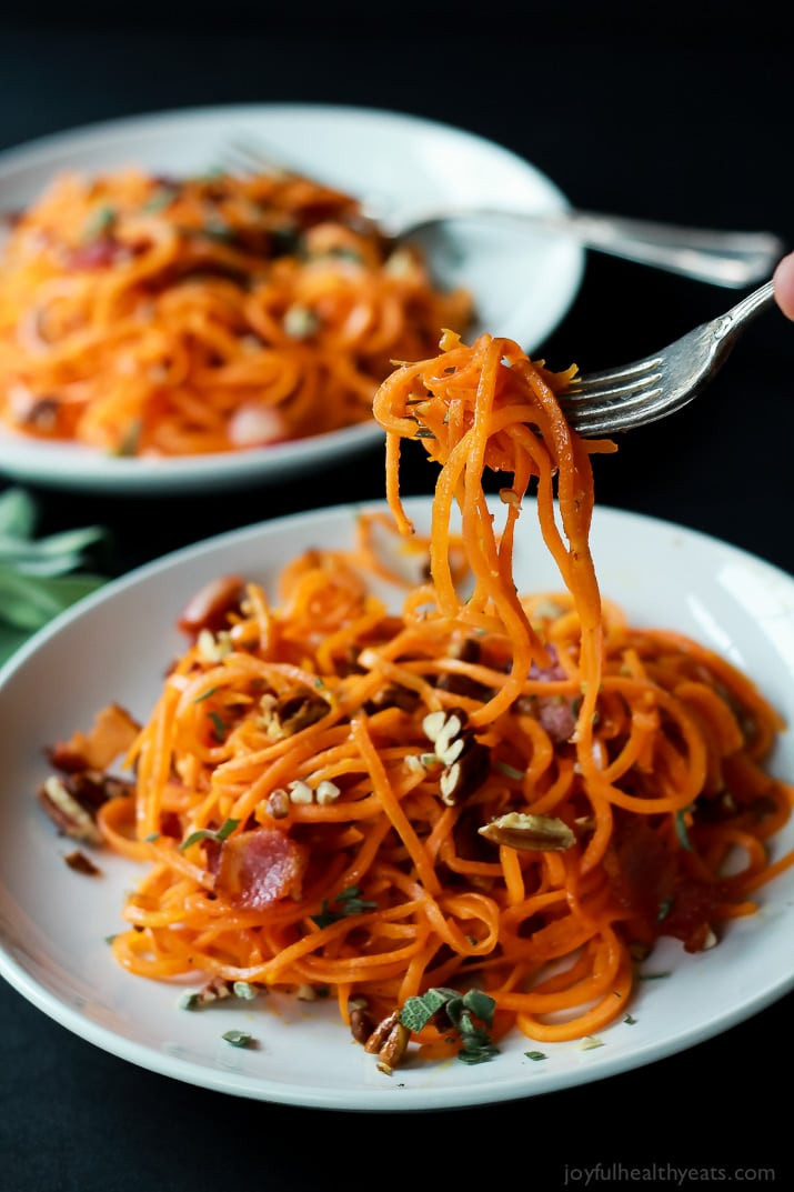 Sweet Potato Noodles
 Sweet Potato Noodles with Sage Brown Butter Sauce