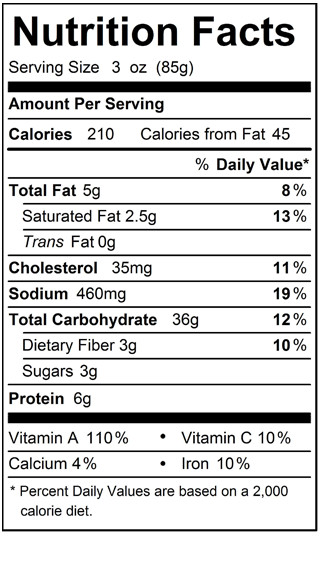 Sweet Potato Nutritional Information
 Sweet Potato Ravioli RP s Pasta