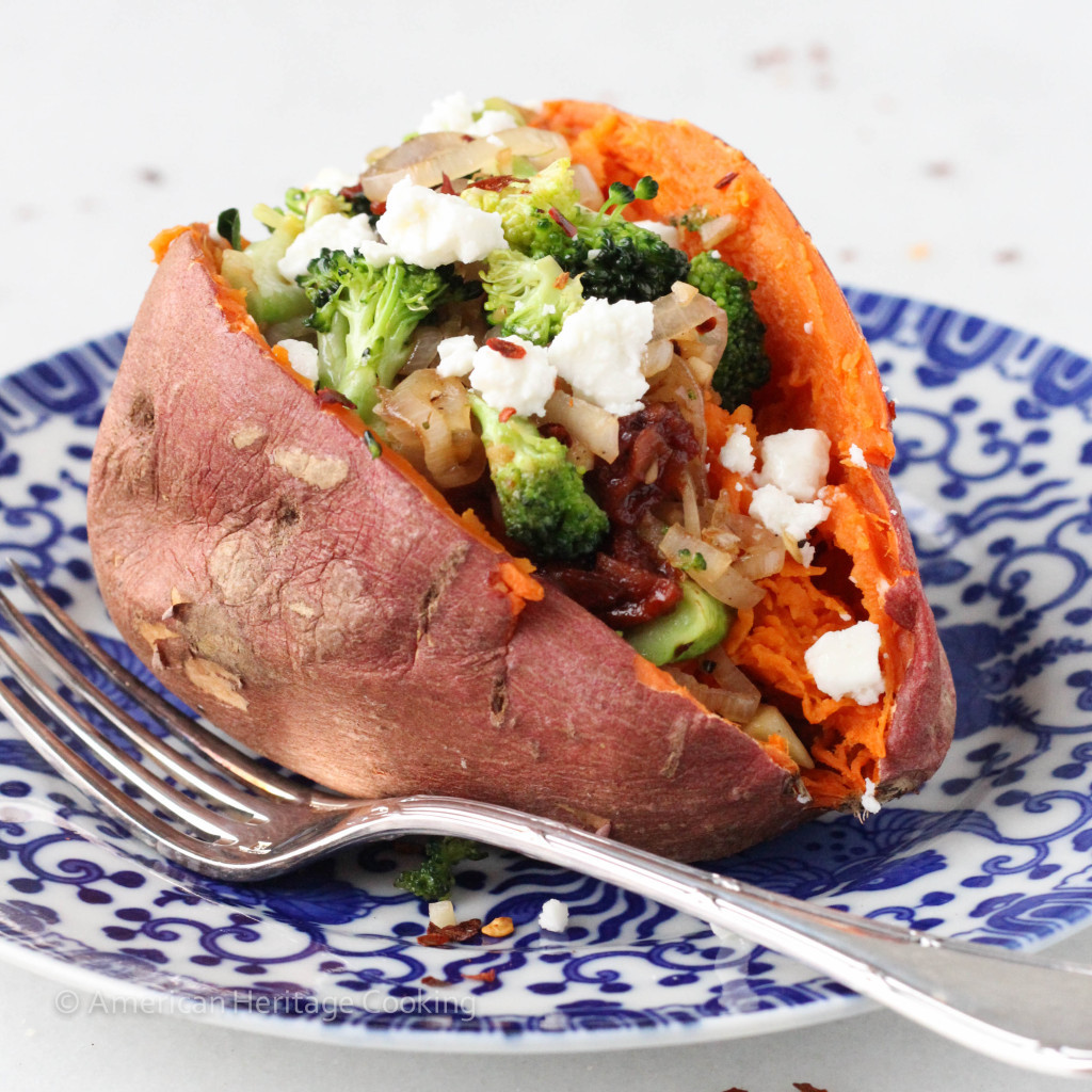 Sweet Potato Recipes Vegan
 Broccoli Feta Sun Dried Tomato Shallot Stuffed Sweet