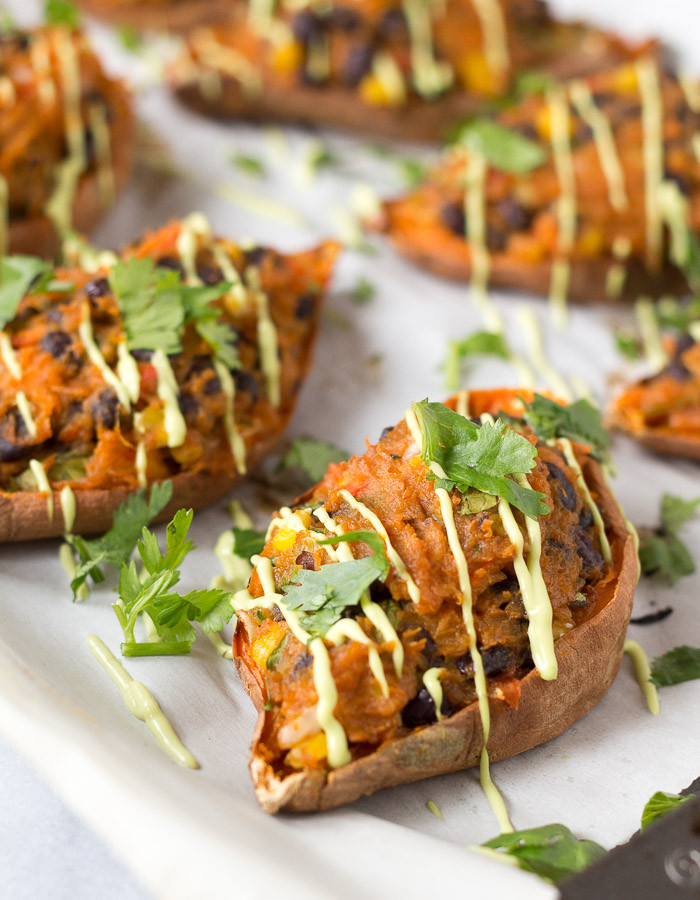 Sweet Potato Recipes Vegan
 Mexican Stuffed Sweet Potato Skins – Vegan Gluten free