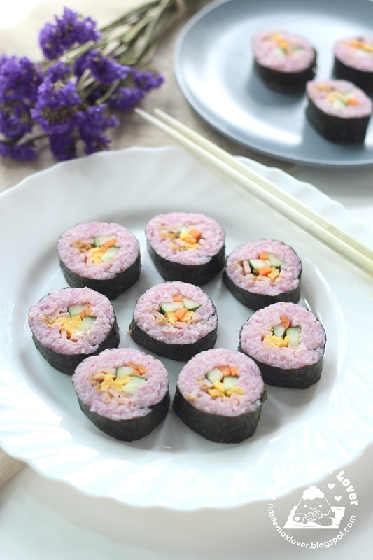 Sweet Potato Sushi
 Nasi Lemak Lover Purple Sweet Potato Sushi 紫薯寿司
