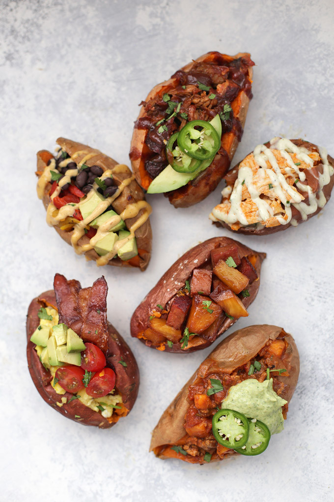 Sweet Potato Toppings
 6 Amazing Ways to Stuff a Baked Sweet Potato • e Lovely Life