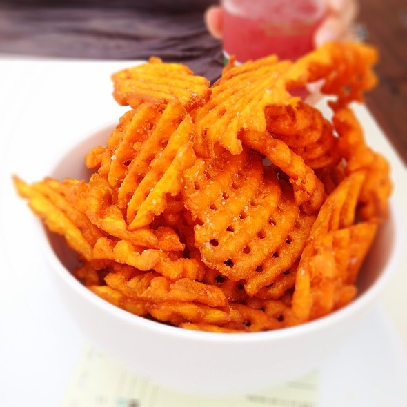 Sweet Potato Waffle Fries
 Linger Sweet Potato Waffle Fries With Chipotle Ketchup