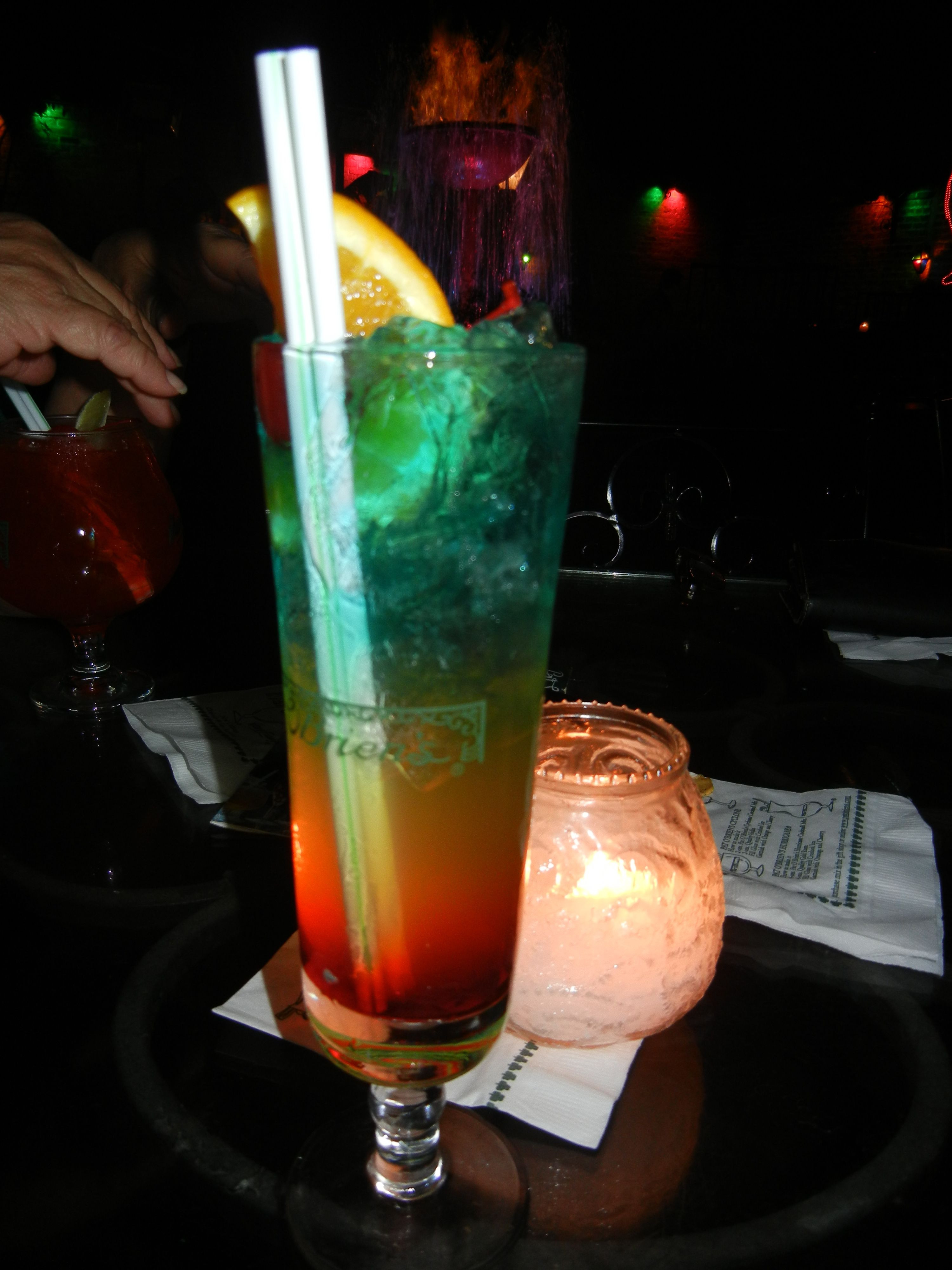 Sweet Vodka Drinks
 Rainbow A colorful drink of Grenadine Vodka Blue