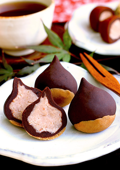 Sweets Desserts Recipes
 Autumn Wagashi with Chestnuts Wagashi Maniac