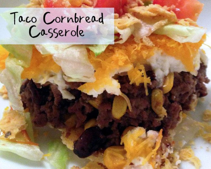 Taco Cornbread Casserole
 Cornbread Taco Casserole