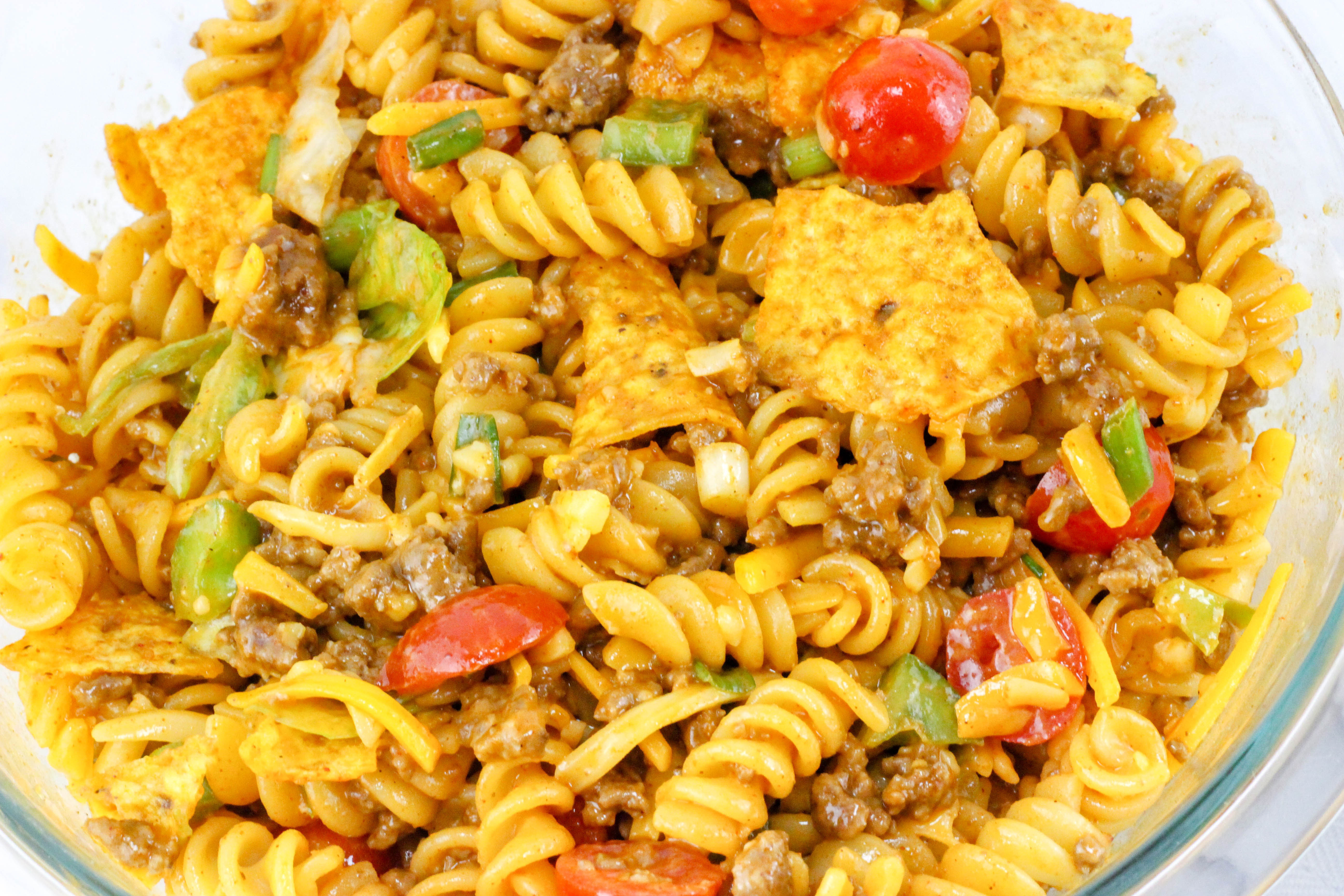 Taco Pasta Salad
 DORITOS TACO PASTA SALAD