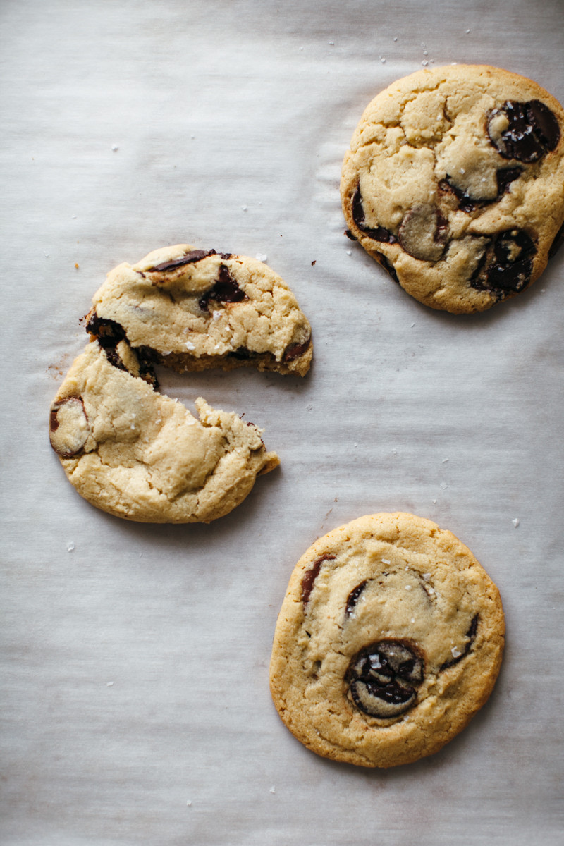 Tahini Chocolate Chip Cookies
 salted tahini chocolate chip cookies — molly yeh