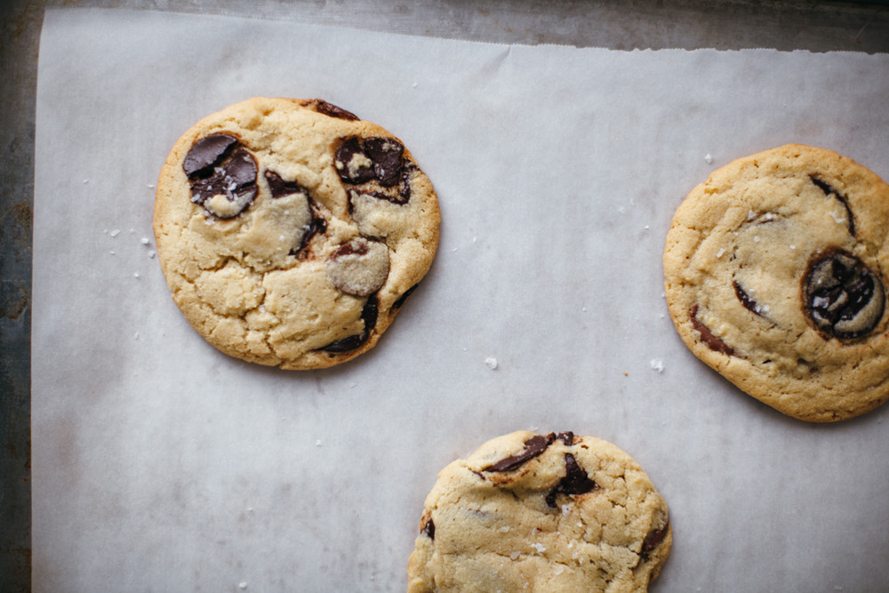 Tahini Chocolate Chip Cookies
 salted tahini chocolate chip cookies — molly yeh