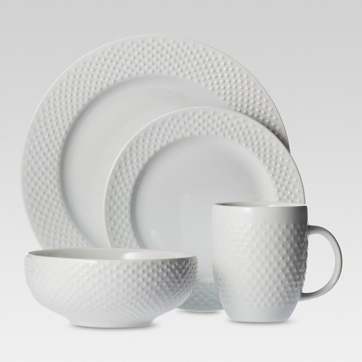 Target Dinner Sets
 16pc Dinnerware Set White Beaded Rim Threshold Tar