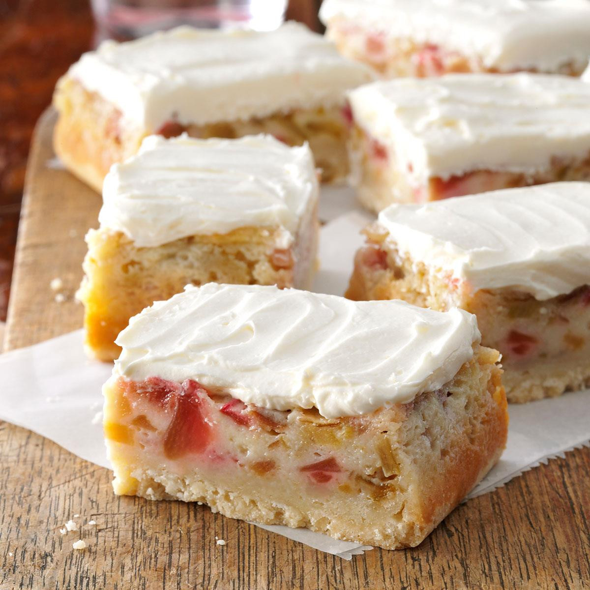 Taste Dessert Bar
 Rhubarb Custard Bars Recipe