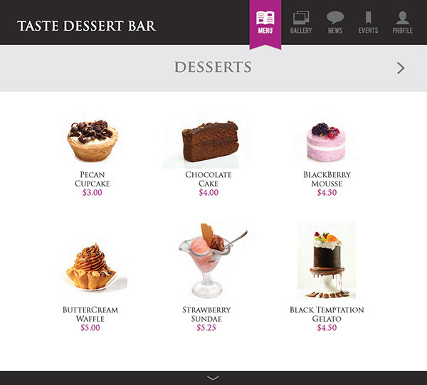 Taste Dessert Bar
 Taste Dessert Bar Website on Behance